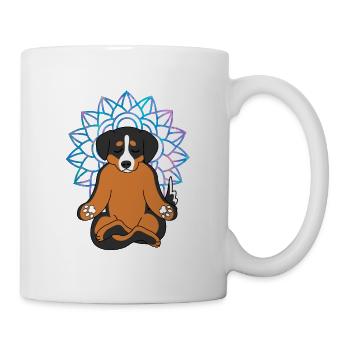 Chemise Chien Yoga Mandala Drôle Spirituel Med - Mug blanc - blanc - Droite