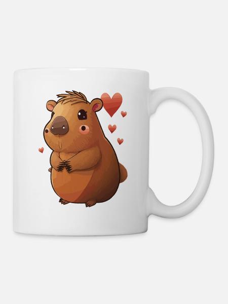 Schönes Wasserschwein - Tasse - Weiß