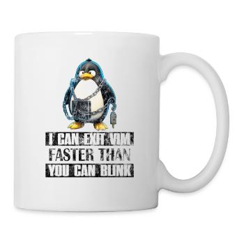 I Can Exit VIM Faster Than You Can Blink Linux - Tasse - Weiß - Rechts