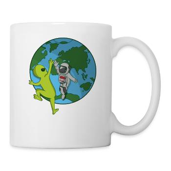 Astronauten Alien Weltraum Raumfahrer Kosmonaut - Tasse - Weiß - Rechts