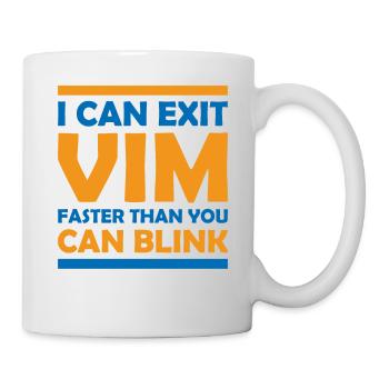 I Can Exit WIM Faster Than You Blink for Linux - Tasse - Weiß - Rechts