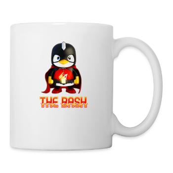 The Bash Penguin Superhero for Linux Coder and - Tasse - Weiß - Rechts