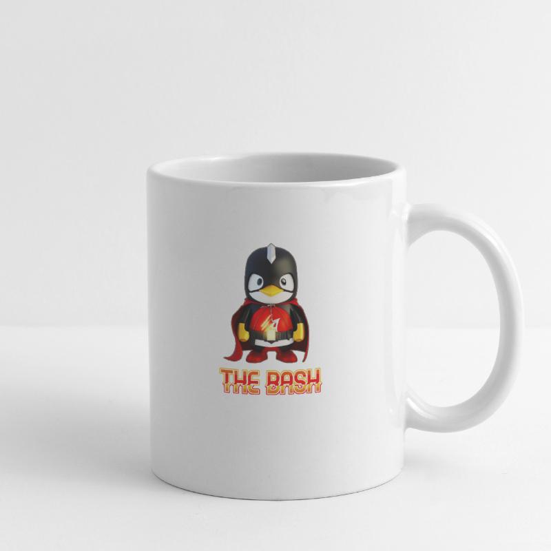 The Bash Penguin Superhero for Linux Coder and Tasse