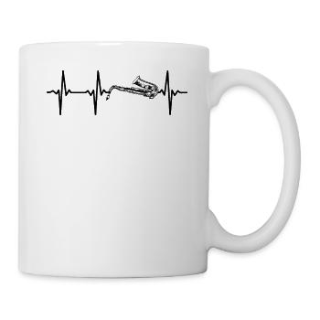 Saxophoniste Instrument Saxophoniste Joueur de Saxophone - Mug blanc - blanc - Droite
