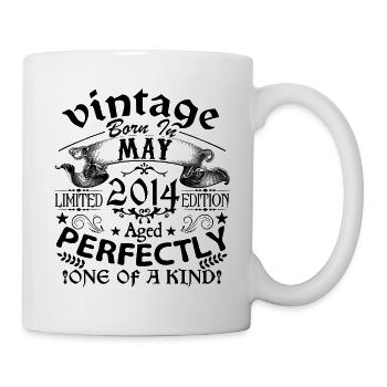 Mai 2014 | Jahrgang 2014 | geboren im Mai - Tasse - Weiß - Rechts