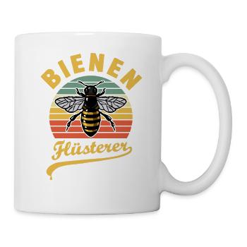Bienenflüsterer - Biene - Imker- Honig - Tasse - Weiß - Rechts