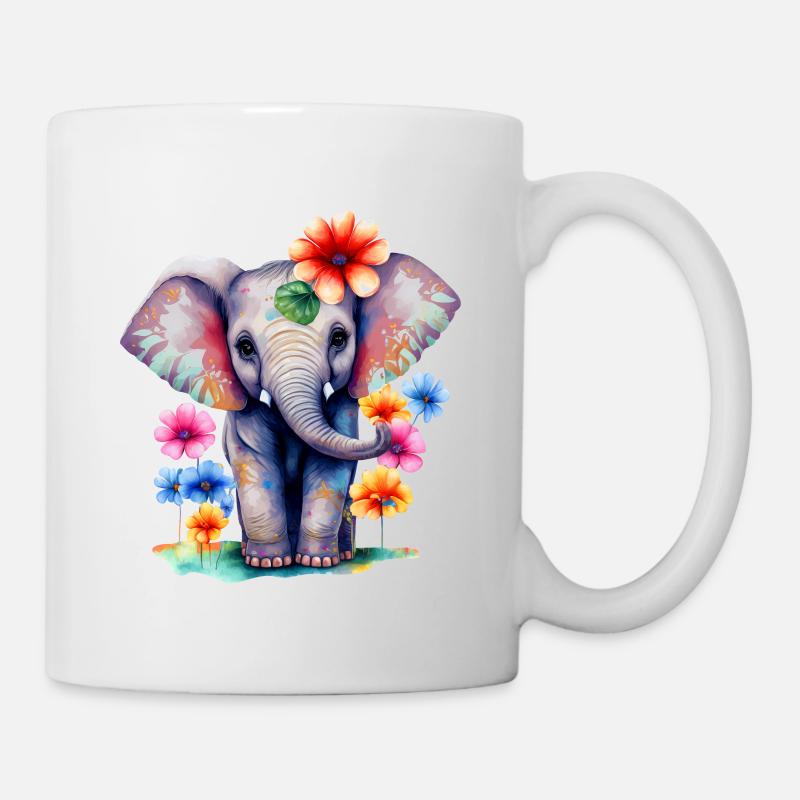 Bébé éléphant - Mug blanc - blanc