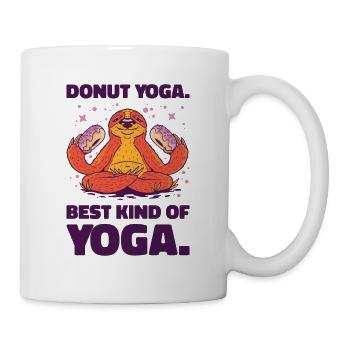 Donut Yoga Faultier Donut Faultier Liebhaber Yoga - Tasse - Weiß - Rechts