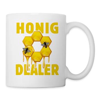 Bienenflüsterer - Biene - Imker- Honigdealer - Tasse - Weiß - Rechts