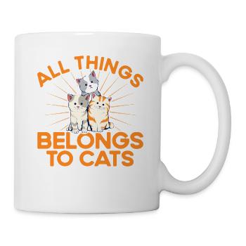 Katzenmama Katzeneltern Katzen Liebhaber Geschenk - Tasse - Weiß - Rechts