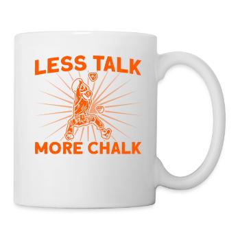 Less talking, more climbing Rock climbing gift - Mug - white - Right