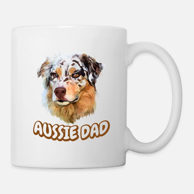 Aussie Dad Berger Australien Chien de Berger - Mug blanc - blanc