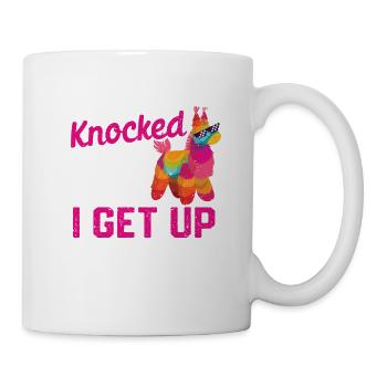 Cinco De Mayo I Get Knocked Down But I Get Up - Tasse - Weiß - Rechts