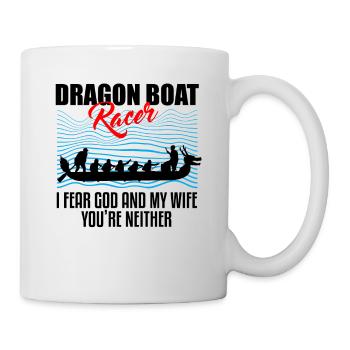 Drachenbootfahren-Thema für Drachenbootpaddeln - Tasse - Weiß - Rechts