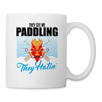 Dragon Boat Paddle pour le Festival de course de bateaux-dragons - Mug blanc - blanc - Droite