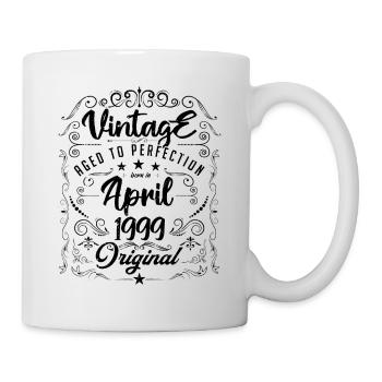 Vintage Né(e) en Avril 1999. anniversaire avril. - Mug blanc - blanc - Droite