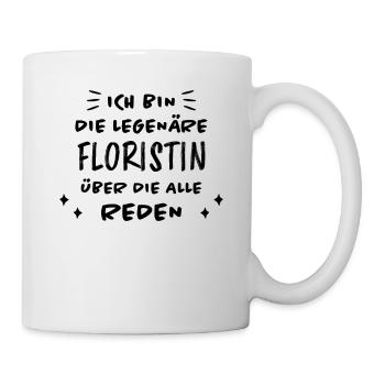 Floristin Witz Spruch Floristik Floristin Geschenk - Tasse - Weiß - Rechts