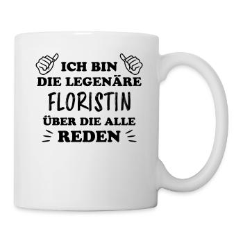 Floristin Witz Spruch Floristik Floristin Geschenk - Tasse - Weiß - Rechts