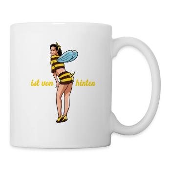 Sumsi mit Po Optimismus - flotte Biene von hinten - Tasse - Weiß - Rechts