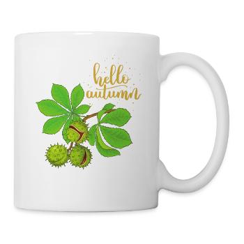 Hello-Autumn Autumn Season Horse chestnut Chestnut - Mug - white - Right