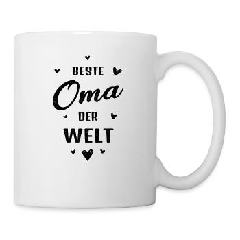 Beste Oma der Welt Großmutter Omi Spruch Muttertag - Tasse - Weiß - Rechts