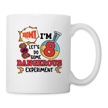 Science Theme Birthday Party Age 8 Scientist Boys - Mug - white - Right
