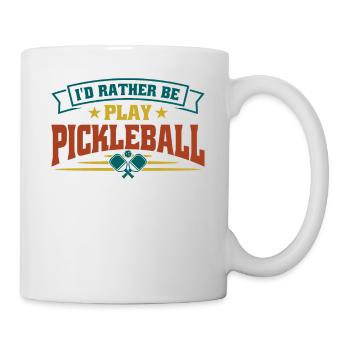 Je préfère jouer au pickleball - Mug blanc - blanc - Droite