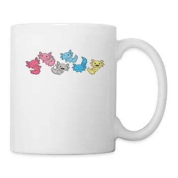 Genderflux Flag Pride LGBTQ Axolotl - Mug blanc - blanc - Droite