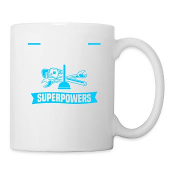 Um Klempner-Superkräfte zu aktivieren, gießen Sie Kaffee - Tasse - Weiß - Rechts