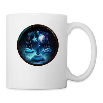 Tragen Sie Ihr astrologisches Sternzeichen mit Stolz: Waage - Tasse - Weiß - Rechts