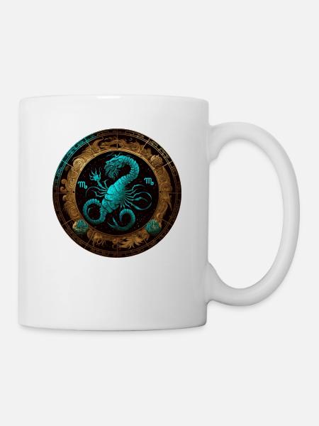 Tragen Sie Ihr astrologisches Sternzeichen mit Stolz: Scorpi - Tasse - Weiß