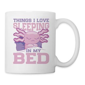 Les choses que j’aime, dormir dans mon lit 9 - Mug blanc - blanc - Droite