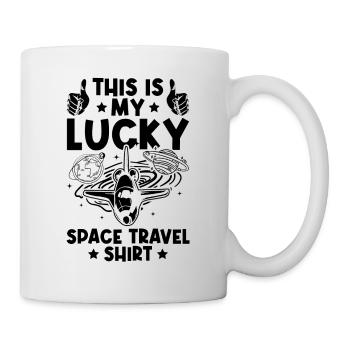 This Is My Lucky Space Travel Shirt - Space Astron - Mug - white - Right