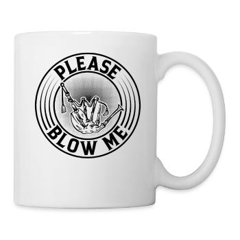 Please Blow Me - Drôle de joueur de cornemuse - Mug blanc - blanc - Droite