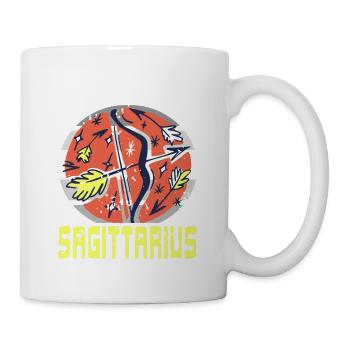 It's Because I'm A SAGITTARIUS Retro Funny - Tasse - Weiß - Rechts