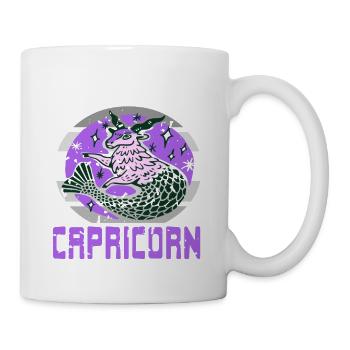 It's Because I'm A CAPRICORN Retro Funny Astrology - Tasse - Weiß - Rechts