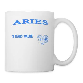 Aries Facts Per Serving Retro Funny Astrology - Mug - white - Right