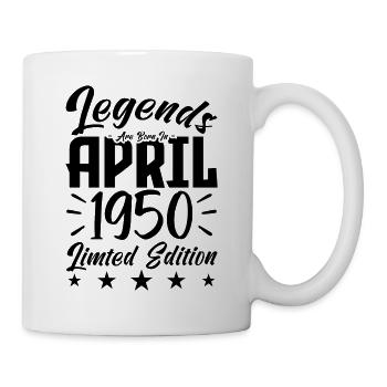 Naissance En avril 1950. Cadeau d'anniversaire. - Mug blanc - blanc - Droite