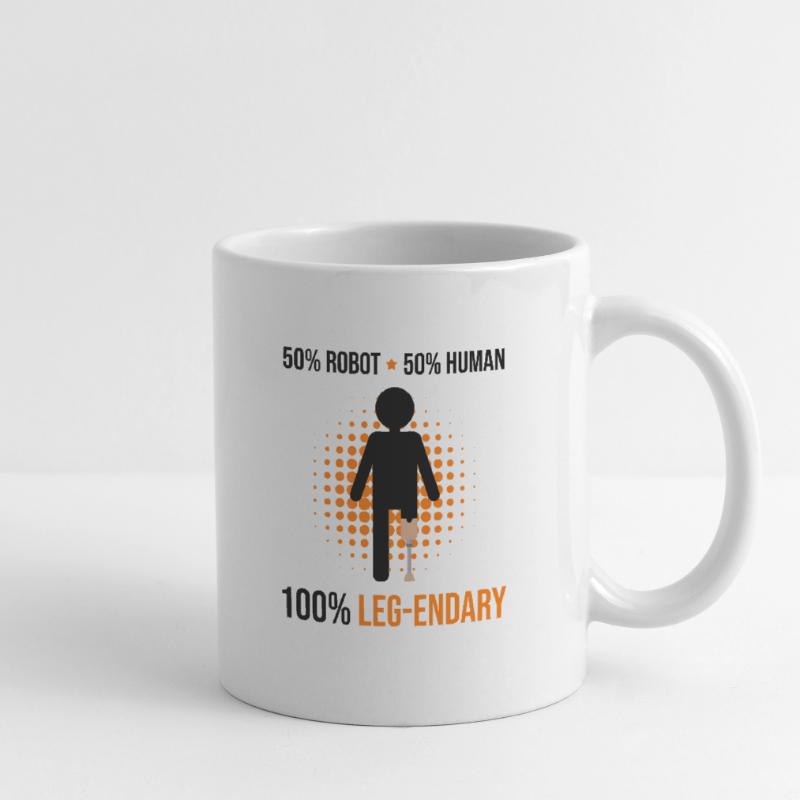Conception de prothèses de jambe et prothèses de jambe Mug blanc