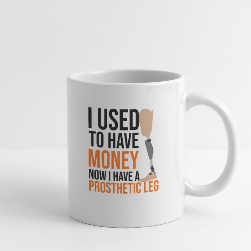 Conception de prothèses de jambe et prothèses de jambe Mug blanc