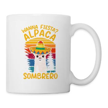 envie de Fiesta Alpaga Sombrero Cinco De Mayo Mexique - Mug blanc - blanc - Droite