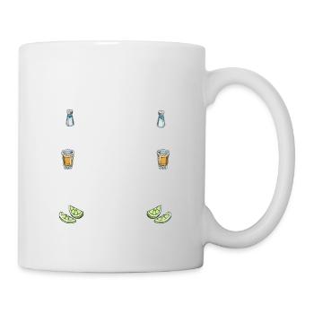 Ich lecke Salz schlucke Tequila lutsche Limette - Tasse - Weiß - Rechts