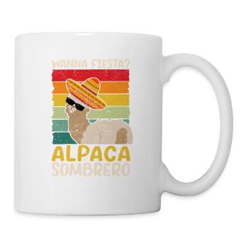 envie de Fiesta Alpaga Sombrero Cinco De Mayo Mexique - Mug blanc - blanc - Droite