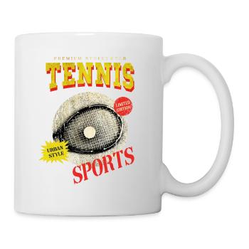 Joueur de tennis Joueur de tennis Vintage Retro - Mug blanc - blanc - Droite