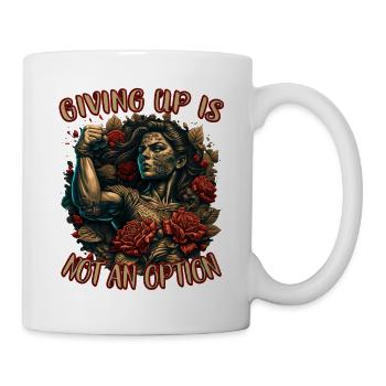 Giving up is not an option strong woman - Mug - white - Right