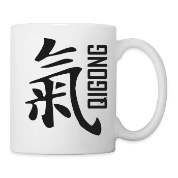 qigong chinesisches zeichen schwarz - Tasse - Weiß - Rechts