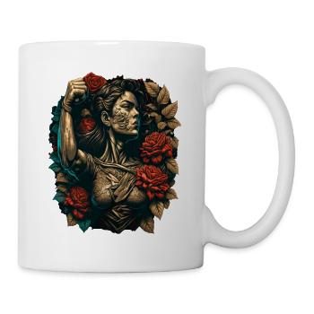 Strong Woman Mother Roses Mother's Day Gift - Mug - white - Right