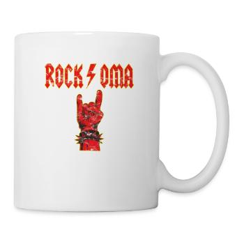 Muttertag Rockoma Teufelsgruß - Tasse - Weiß - Rechts