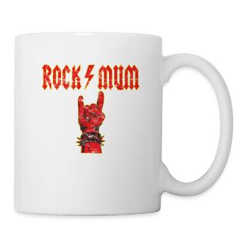 Muttertag Rockmum Teufelsgruß - Tasse - Weiß - Rechts