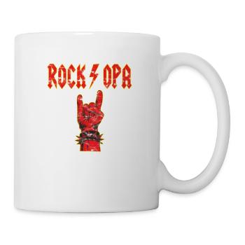Vatertag Rockopa Teufelsgruß - Tasse - Weiß - Rechts